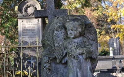 Jeden z nagrobków na opinogórskim cmentarzu