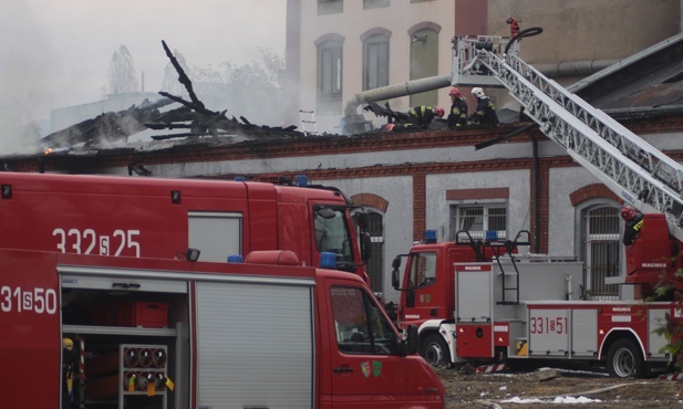 Pożar fabryki laminatu w Bielsku-Białej