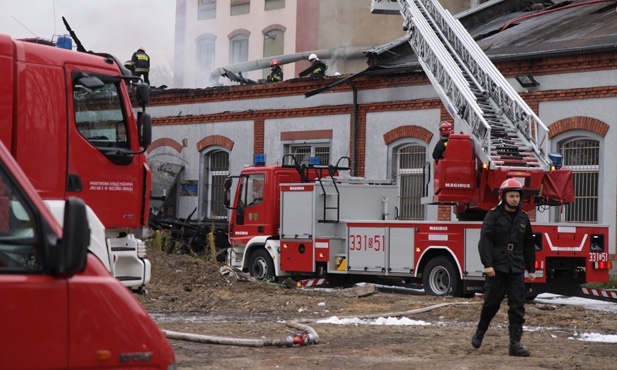 Pożar fabryki laminatu w Bielsku-Białej