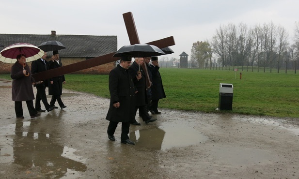 Droga Krzyżowa w byłym KL Birkenau