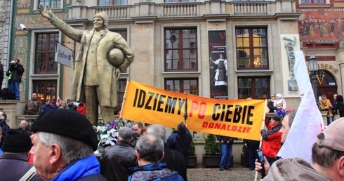 Związkowy protest w Gdańsku