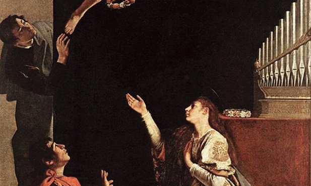 Orazio Gentileschi „Święci Cecylia, Walerian i Tyburcjusz” olej na płótnie, ok. 1620 Pinakoteka Brera, Mediolan