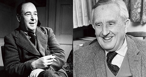 John Ronald Reuel Tolkien Po lewej: Clive Staples Lewis