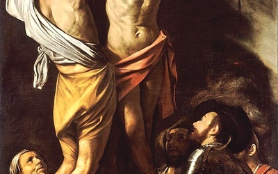 Michelangelo Merisi da Caravaggio „Męczeństwo św. Andrzeja”  olej na płótnie, ok. 1607, Muzeum Sztuki, Cleveland