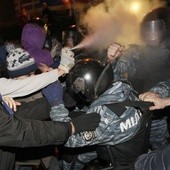 Starcia tłumów z milicją w Kijowie