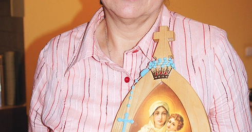 Zofia Trębska gości MB Pielgrzymującą od 2 lat. W tym roku podjęła się także zanoszenia „sanktuarium” do chorych i samotnych