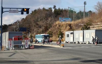 Wjazd do strefy zamkniętej wokół Fukushimy