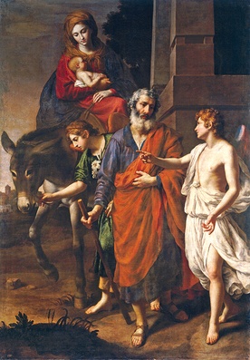 Alessandro Turchi „Ucieczka do Egiptu” olej na płótnie, 1633 Muzeum Prado, Madryt 