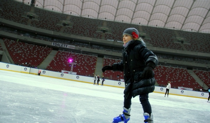 Stadion Narodowy zamienił się w lodowisko