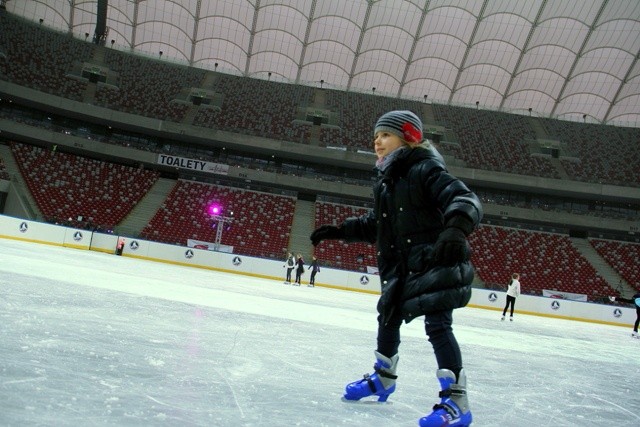 Stadion Narodowy zamienił się w lodowisko