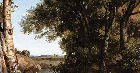 Jean Baptiste Camille Corot „Chrzest Chrystusa”  olej na płótnie, 1845–1847 kościół Saint Nicholas du Chardonnet, Paryż