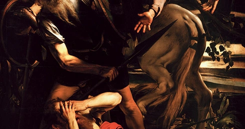Michelangelo Merisi da Caravaggio „Nawrócenie św. Pawła” olej na desce, ok. 1600, Muzeum Odescalchi Balbi, Rzym