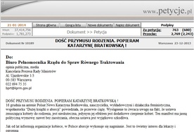 Katastrofa petycji ws. Bratkowskiej