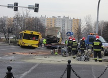 Wypadek autobusu w Katowicach