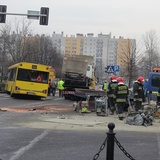 Wypadek autobusu w Katowicach