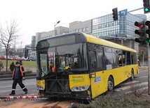 Wypadek autobusu w Katowicach