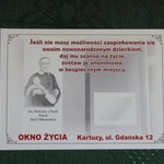 Okno życia w Kartuzach