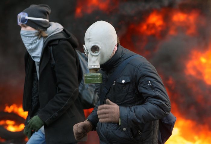 Majdan odpiera atak milicji