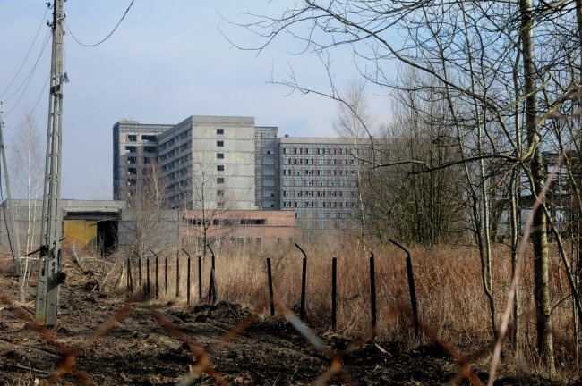 Rozbiórka szpitala Religi w Zabrzu