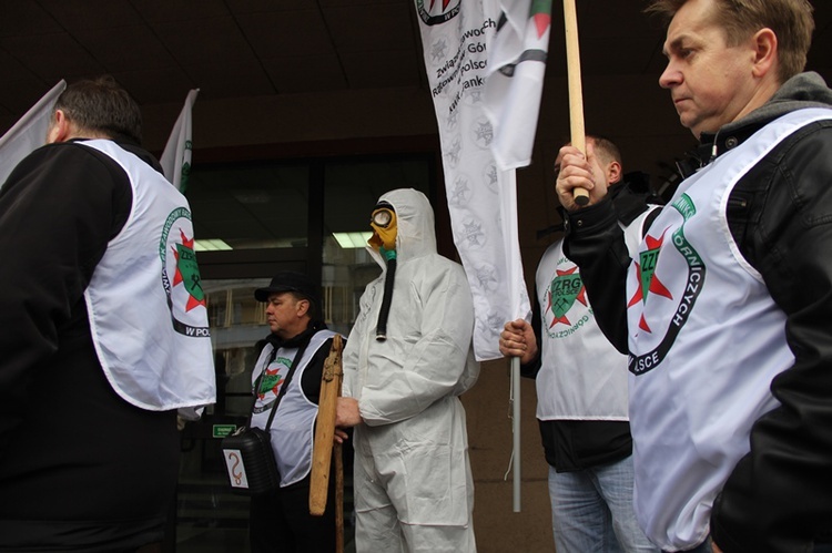 Protest ratowników górniczych