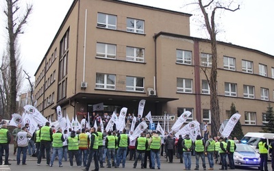 Protest ratowników górniczych