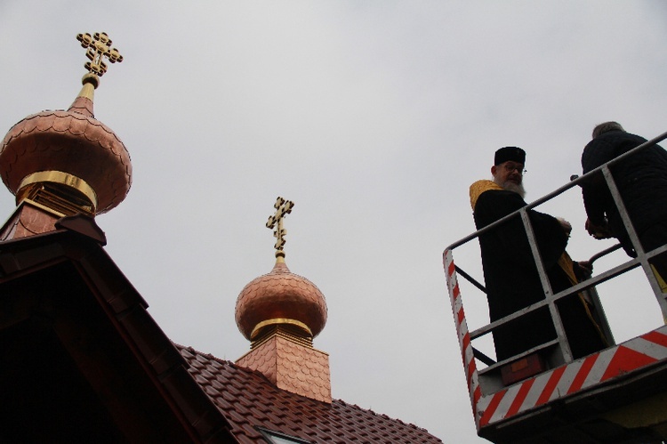 Poświęcenie krzyży na cerkwi w Kędzierzynie-Koźlu