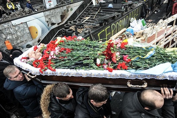 Pochowano Polaka, obrońcę Majdanu