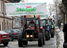 Prostest rolników w Nowym Sączu w 2013 roku