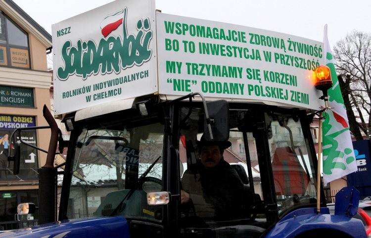 Prostest rolników w Nowym Sączu w 2013 roku