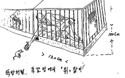 Ilustracja tortur autorstwa byłego więźnia Kim Kwang Ila