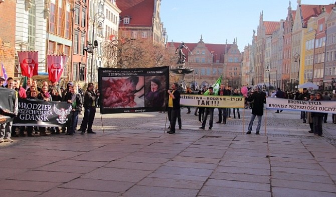 Manifa i antymanifa na ulicach Gdańska