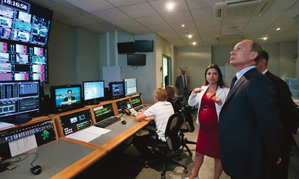 Władimir Putin w studiu telewizji Russia Today 