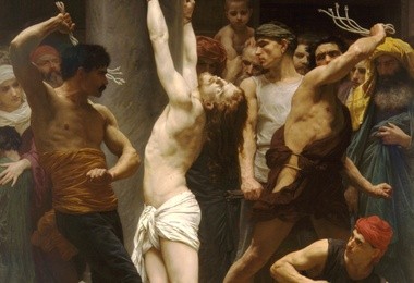 Willi-Adolphe Bouguereau "Biczowanie naszego Pana Jezusa Chrystusa", 1880, Katedra w La Rochelle