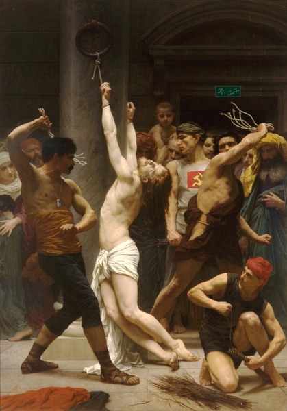 Willi-Adolphe Bouguereau "Biczowanie naszego Pana Jezusa Chrystusa", 1880, Katedra w La Rochelle