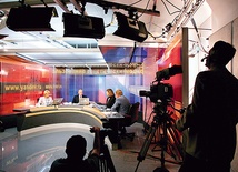 W moskiewskim studiu telewizji Russia Today, która powstała po to, by dotrzeć z rosyjską wizją świata do mieszkańców całego globu