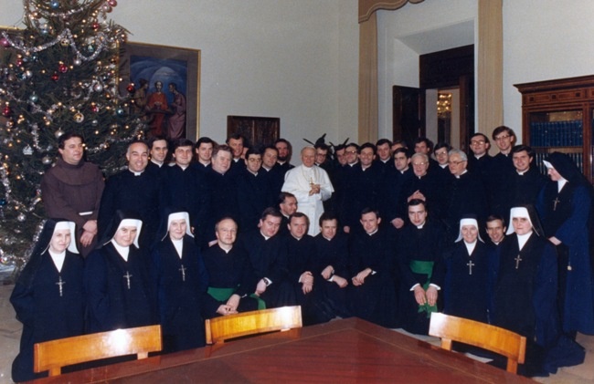 Styczeń 1991 r. Audiencja dla księży studentów rzymskich uczelni