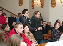 Uczestnicy rekolekcji w pilskiej kolegiacie Matki Bożej Wspomożenia Wiernych