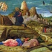 Andrea Mantegna „Modlitwa w Ogrójcu”  olej na desce, ok. 1460 National Gallery, Londyn