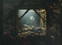 Zwierzęta i ptactwo zgromadzone w arce w magiczny sposób zostają uśpione na czas potopu 