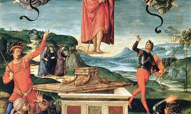 Rafael (Raffaello Santi, zwany też Sanzio) „Zmartwychwstanie Chrystusa” olej na desce, 1499–1502 Muzeum Sztuki, São Paulo