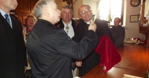Jarosław Kaczyński u Gaździny Podhala