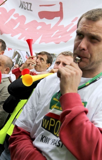 Demonstracja górników