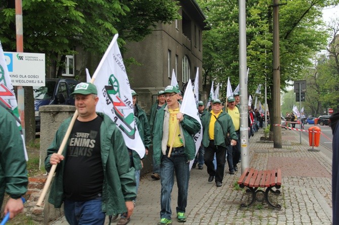 Demonstracja górników