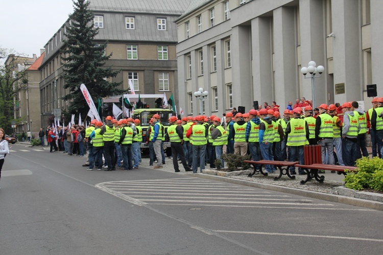 Demonstracja górników