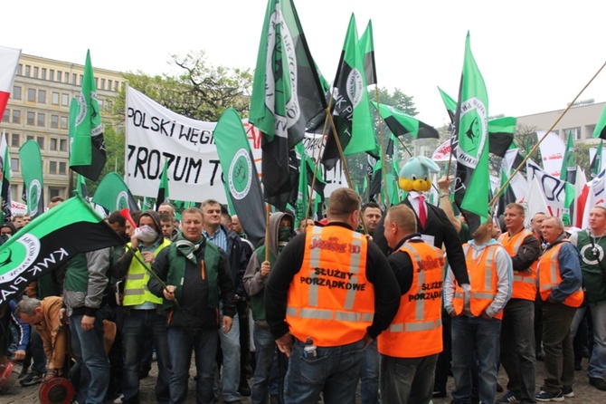 Demonstracja górników