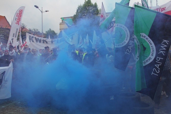 Demonstracja górników