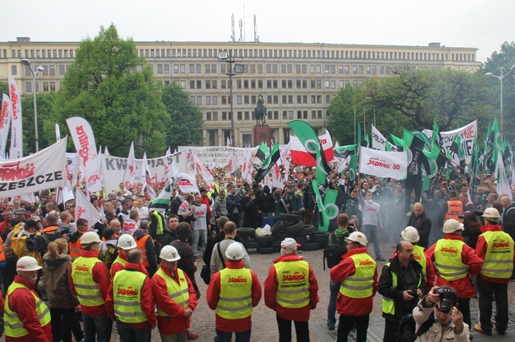 Demonstracja górników