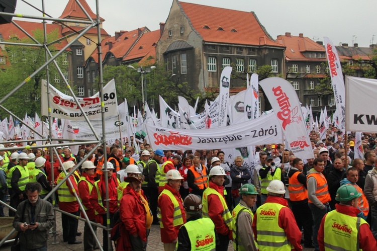 Demonstracja górników