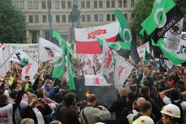 Demonstracja górników