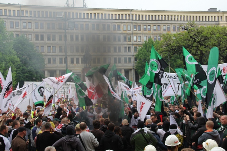 Demonstracja górników